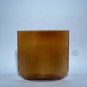 AMBER GLASS VASE