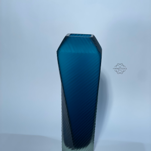 BLUE SMALL 3D-PRINTED GLASS VASE