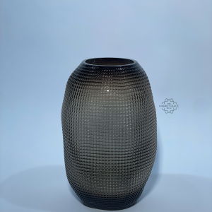 CARA GREY GLASS VASE