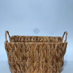 STORAGE BASKET WATER HYACINTH FRAME 33.5×24.5×23CM