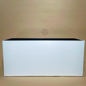 RECTANGULAR PLASTIC PLANTER WHITE
