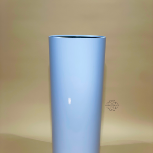 TALL CYLINDRICAL PLASTIC PLANTER WHITE