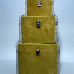 VELVET STORAGE TRUNK GREEN
