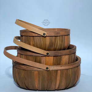 STORAGE BASKET WOOD CHIP BROWN